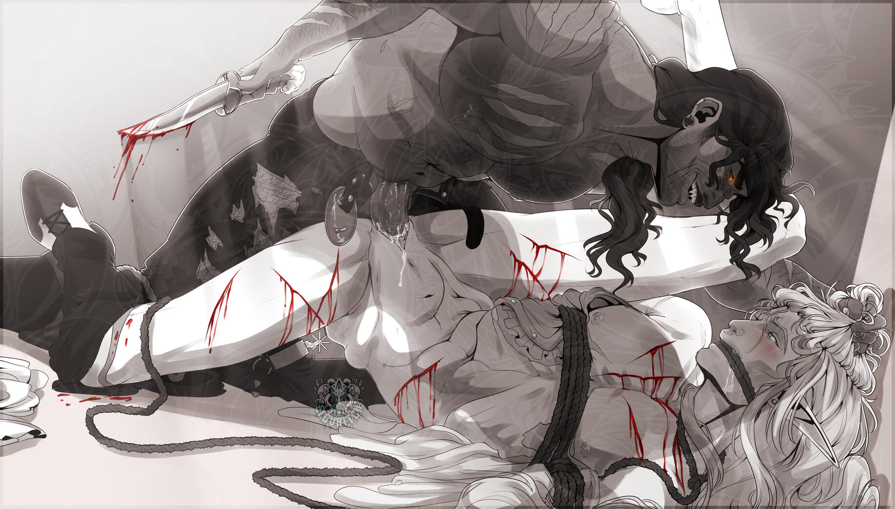 Uncolored Fullbody + Add. Character + Messy Shading + NSFW Charge + Artist's OC Discount ($216.75)